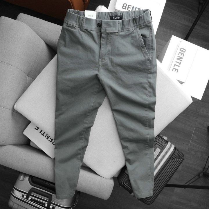 Quần dài kaki nam lưng thun co giãn form slimfit