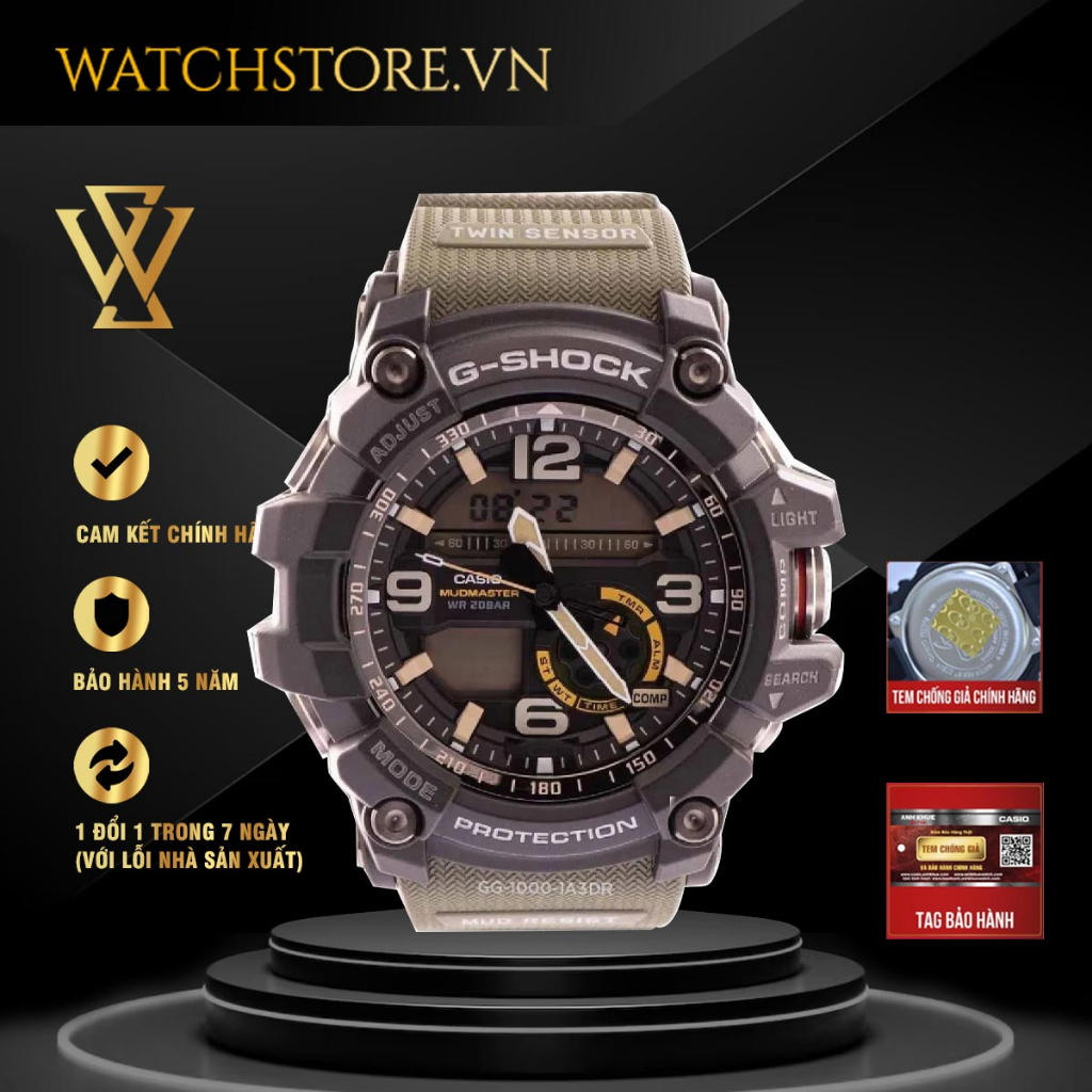 G-Shock WATCHSTORE GG-1000-1A3DR - Đồng Hồ Nam - Pin / Quartz - Kính Khoáng - Size Mặt 55mm - Bảo Hành 5 Năm