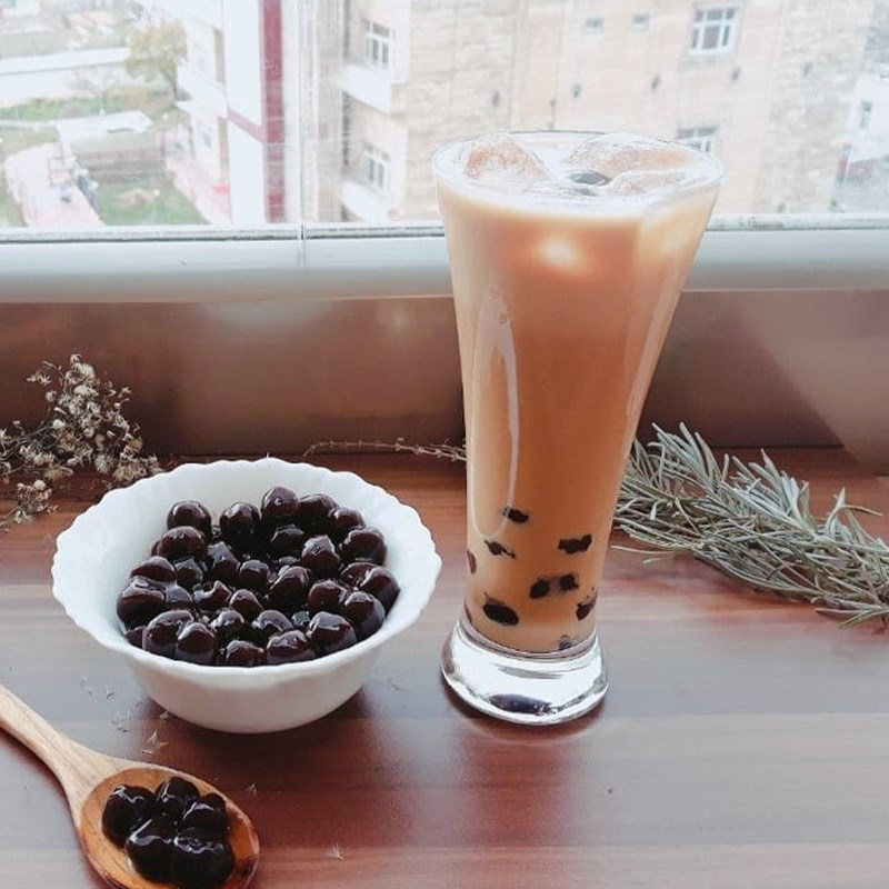 Trân châu đen thượng hạng gói 100g nguyên liệu trà sữa tự pha Hoki House