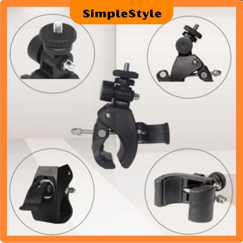 Kẹp Điện Thoại Gắn Vào Tripod Hỗ Trợ Livestream, Kẹp Camera Hành Trình Ghi Đông Xe Máy Xe Đạp, Kẹp Điện Thoại, Máy Ảnh
