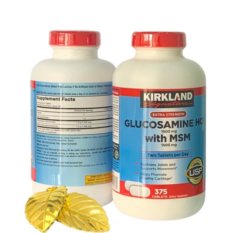 Date 2026 ,Viên uống Glucosamin HCL 1500mg With MSM 1500mg glucosamine Kirkland ,375 Viên