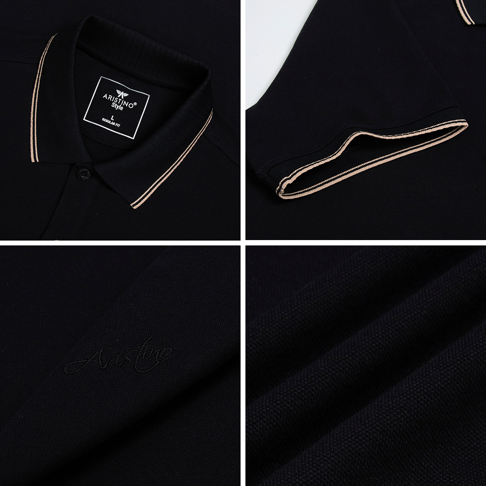 Áo polo ngắn tay ARISTINO phom suông nhẹ, chất cotton mềm mại, thoáng khí - APS035S3