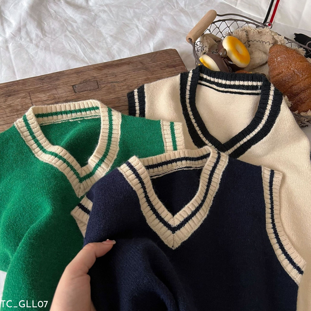 Áo gile len cho bé trai, Áo gile trẻ em EMBES KIDS từ 9kg đến 31kg