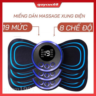 Miếng Dán Massage Xung Điện EMS Có Sạc USB Giảm Nhức Mỏi Cổ Vai Gáy, Bắp Tay, Lưng Hiệu Quả, Thư Giãn Cơ