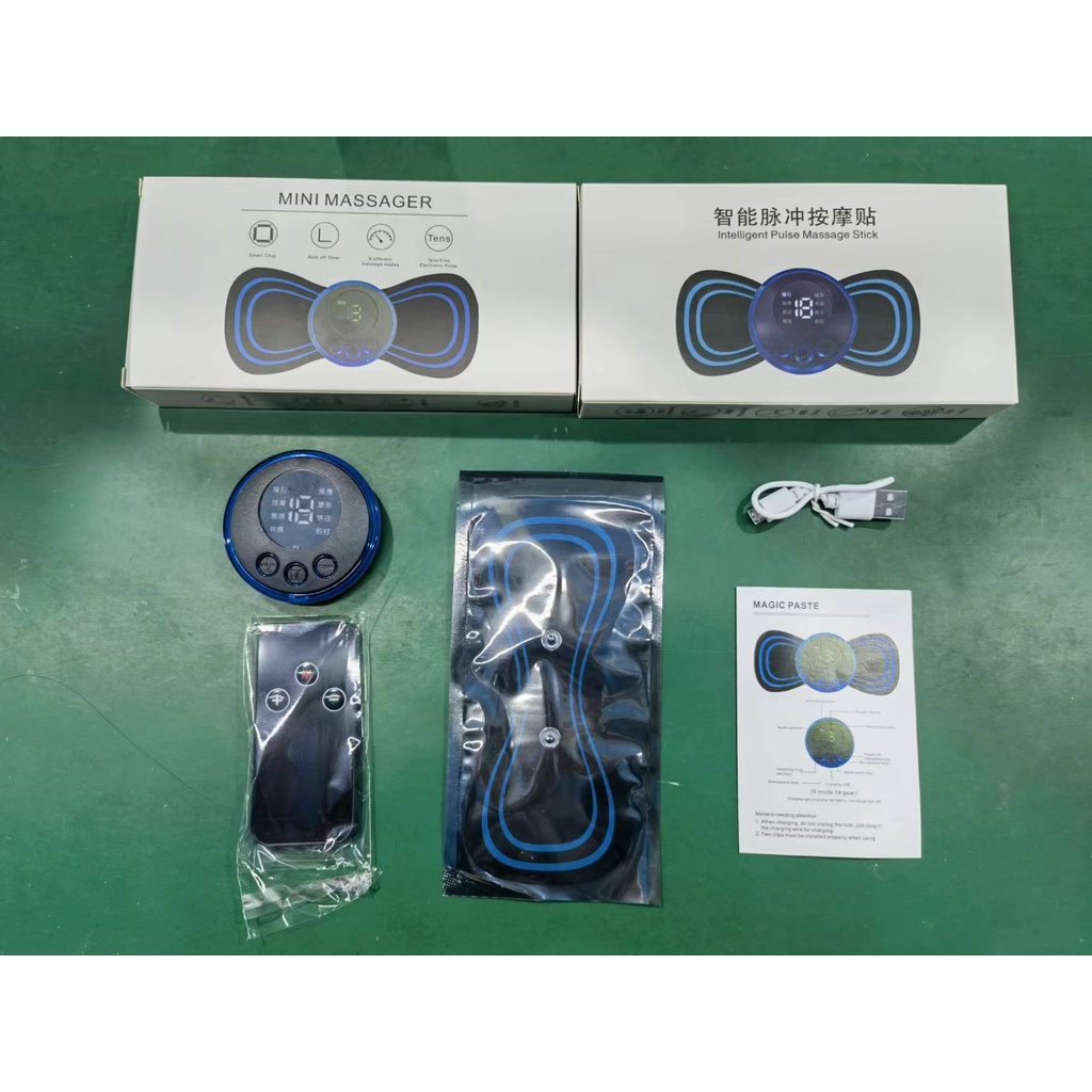 Miếng Dán Massage Xung Điện EMS Có Sạc USB Giảm Nhức Mỏi Cổ Vai Gáy, Bắp Tay, Lưng Hiệu Quả, Thư Giãn Cơ