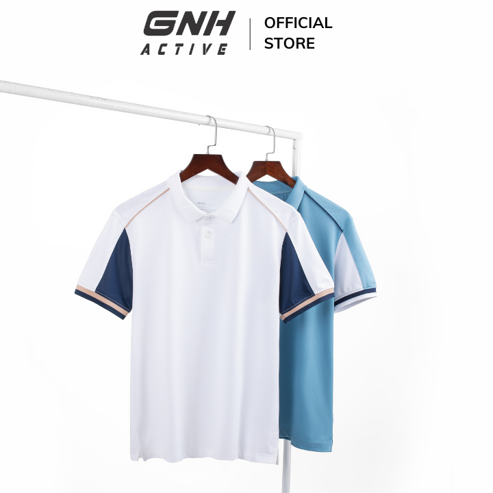 Áo Polo Nam GNH Active 23027 I Áo Polo Chất Vải Coolmax Phối Màu Basic Nam Tính Thanh Lịch