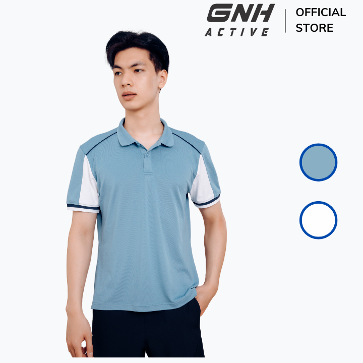 Áo Polo Nam GNH Active 23027 I Áo Polo Chất Vải Coolmax Phối Màu Basic Nam Tính Thanh Lịch
