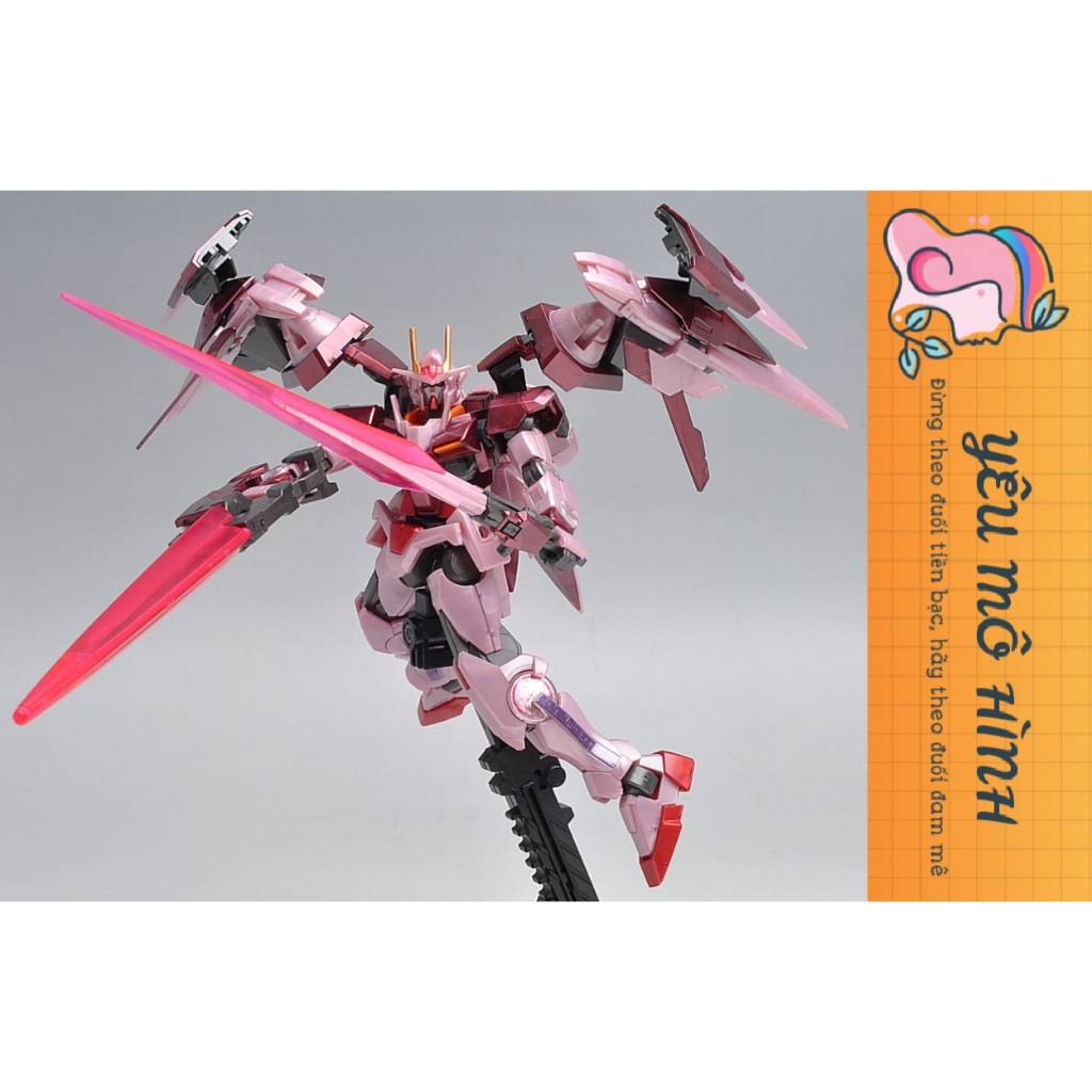 Gundam HG Trans-Am Raiser Tặng kèm Decal Kim tuyến và Base trưng bày