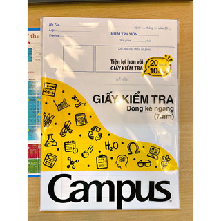 Tập Giấy Kiểm Tra cấp 2 Campus, Giấy Kiểm Tra Hồng Hà chuẩn đẹp