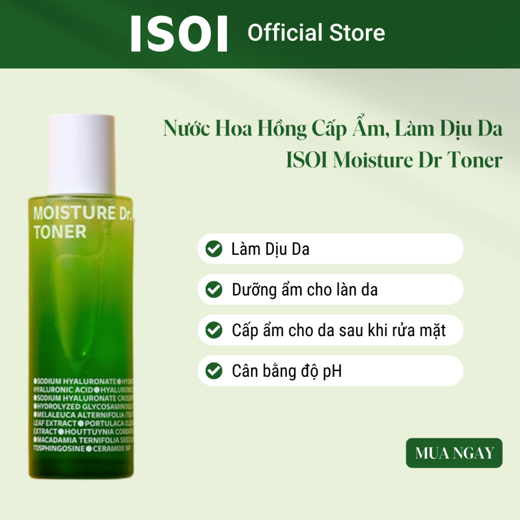 Nước Hoa Hồng Cấp Ẩm, Làm Dịu Da ISOI Moisture Dr Toner 130ML