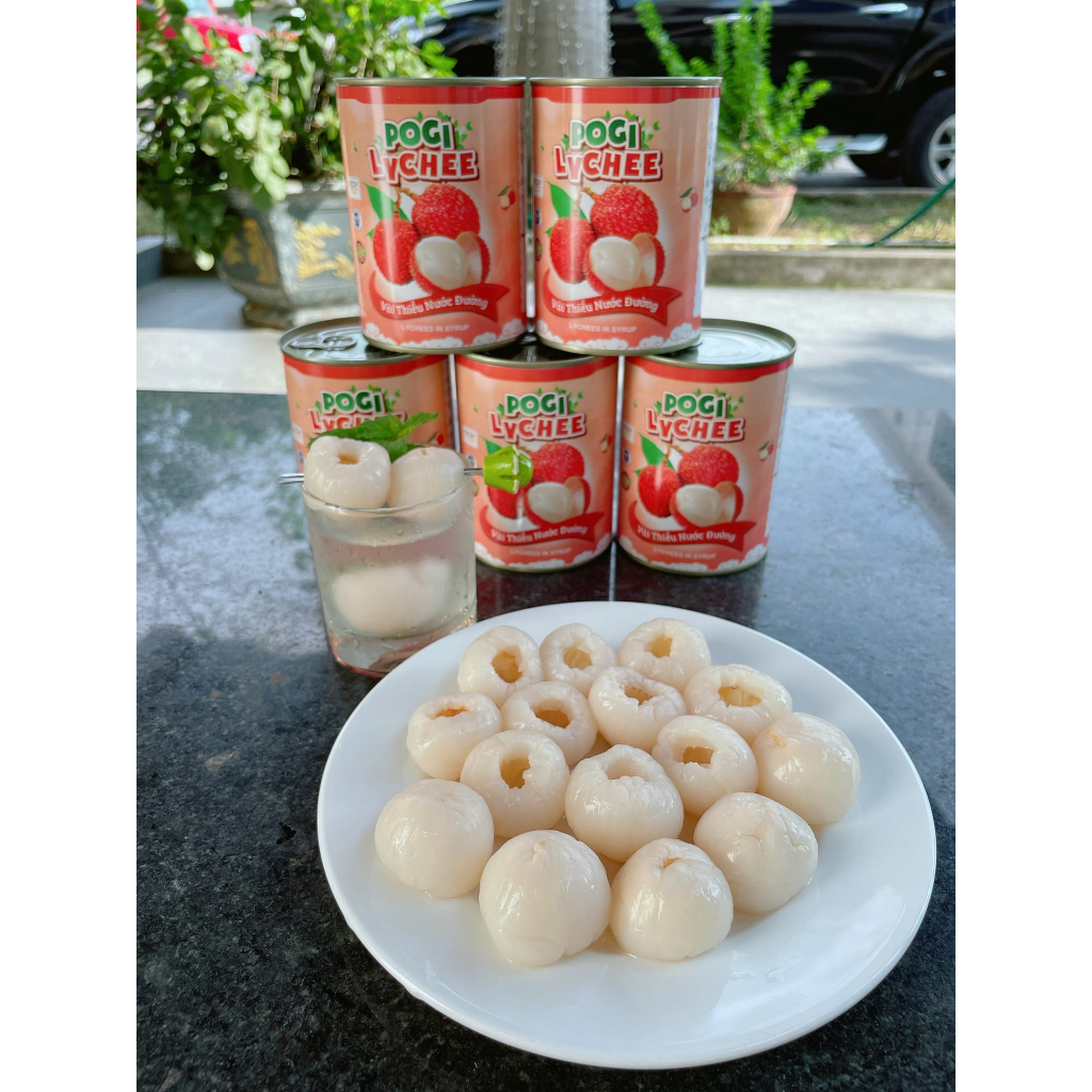 Thùng 12 lon Vải Thiều Ngâm Đường VIFOCO 565gr