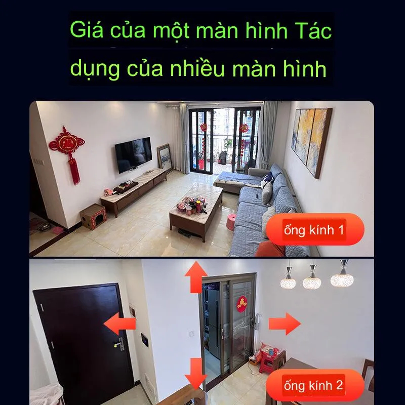 Camera IP Wifi App Yoosee IP YS2031 Dual Trong Nhà 2 Mắt FullHD Quay màu ban đêm