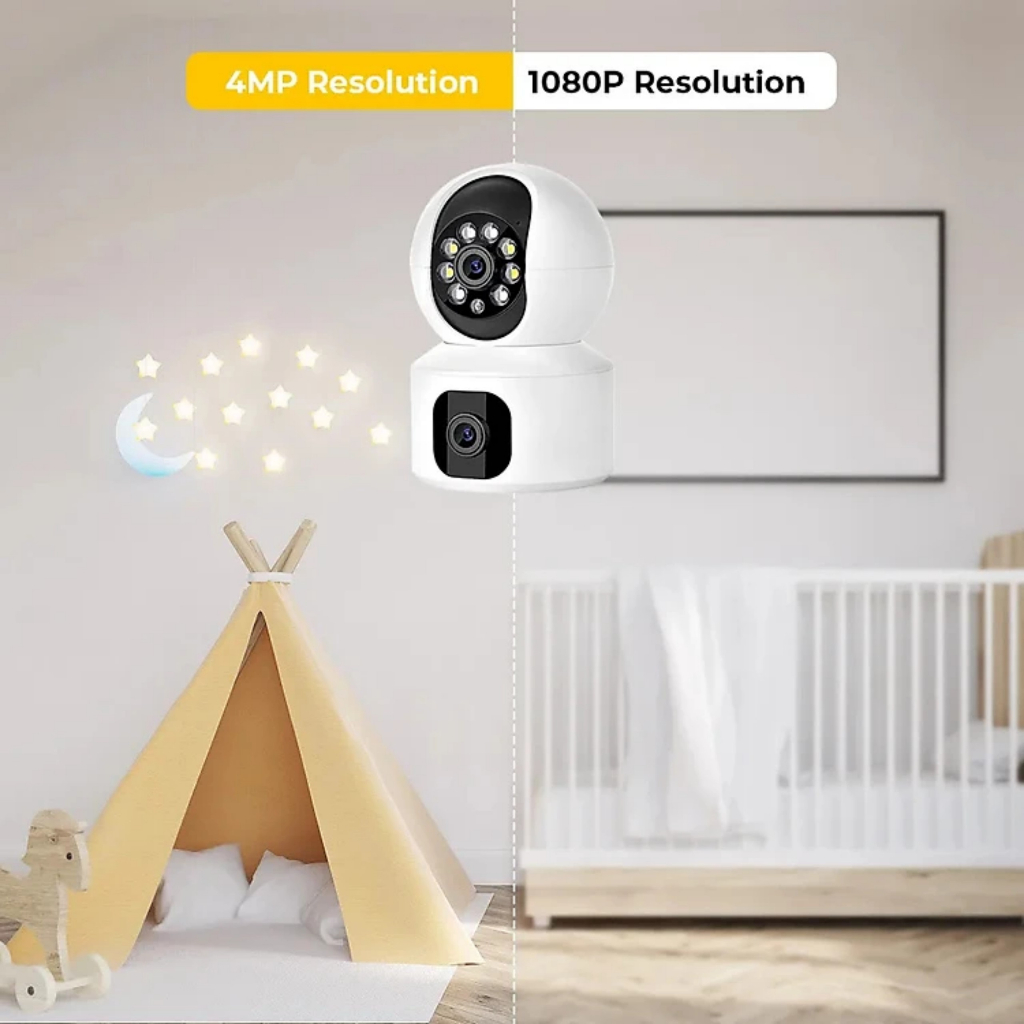 Camera IP Wifi App Yoosee IP YS2031 Dual Trong Nhà 2 Mắt FullHD Quay màu ban đêm