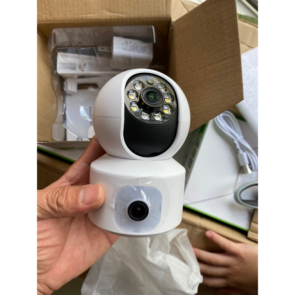 Camera IP Wifi App Yoosee IP YS2031 Dual Trong Nhà 2 Mắt FullHD Quay màu ban đêm