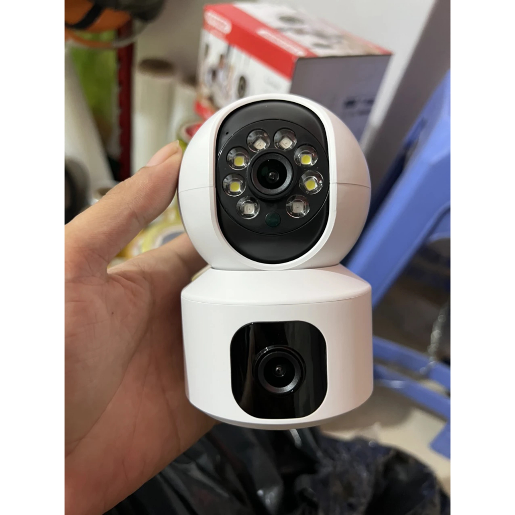 Camera IP Wifi App Yoosee IP YS2031 Dual Trong Nhà 2 Mắt FullHD Quay màu ban đêm