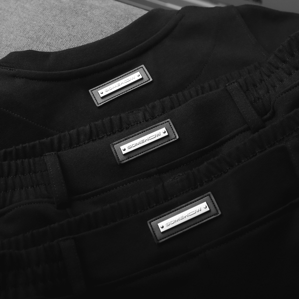 Set Nam Premium Black T-shirt Pant Options, Chất Vải Cotton Thoải Mái, SB0016, SOMEHOW