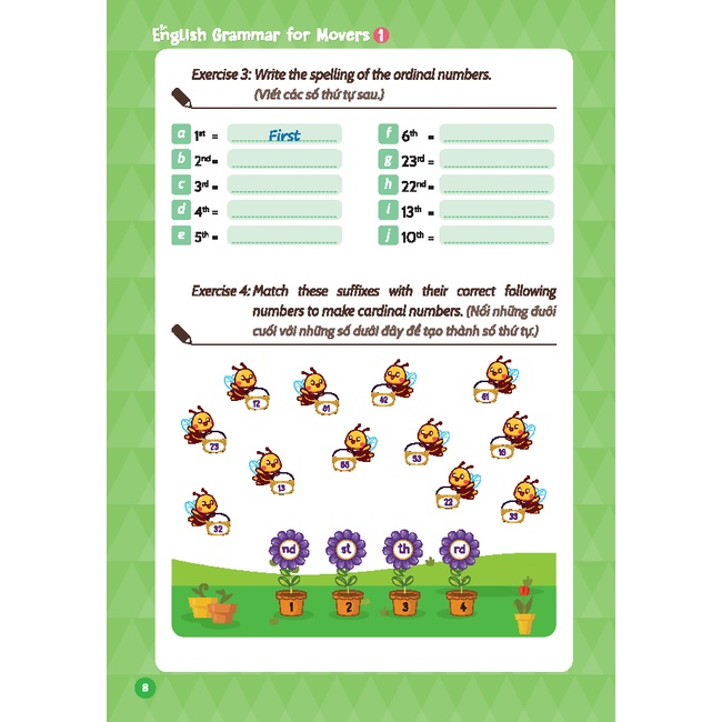 Sách Tiếng Anh - English grammar for Movers 1 Tiểu Học- Bùi Văn Vinh minhthangbooks