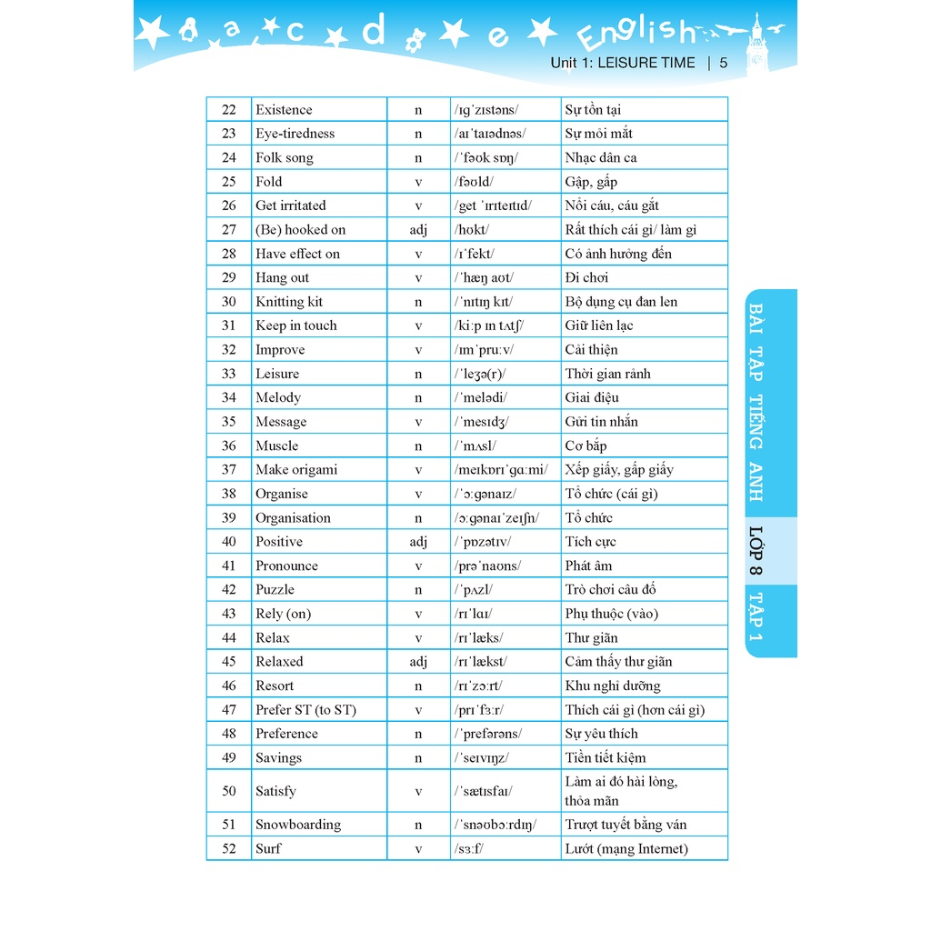 Sách Lớp 8 - GLOBAL SUCCESS - Bài tập tiếng anh lớp 8 Tập 1 - Bùi Văn Vinh-minhthangbooks