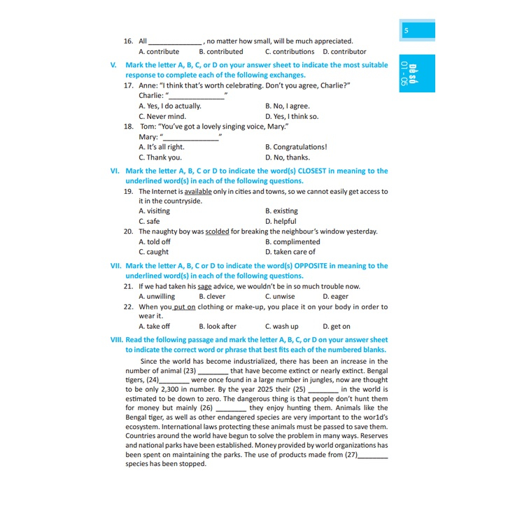 Sách Lớp 9 - Đột phá tiếng Anh điểm 9+  - Có đáp án- Bùi Văn Vinh-minhthangbooks
