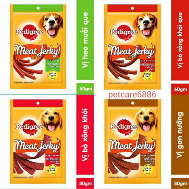 Bánh thưởng meat jerky, Dog treats hãng pedigree đủ vị