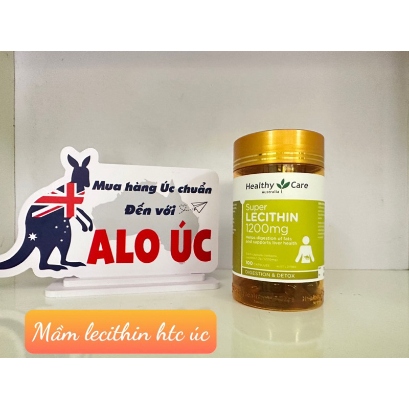 Mầm đậu nành Super Lecithin 1200mg Healthy Care, 100 viên, Úc