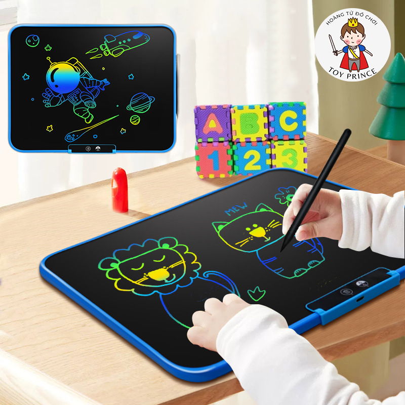 Bảng Vẽ Điện Tử Tự Động Xóa - Bảng Tập Viết 13,16,20 Inch Màn Hình LCD Tặng Kèm Bút Viết Bảng Và Dây Sạc Type-C