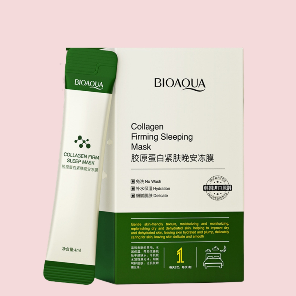 Mặt nạ ngủ Bioaqua collagen MỚI giúp cấp ẩm sâu mang lại làn da căng bóng và tươi sáng2