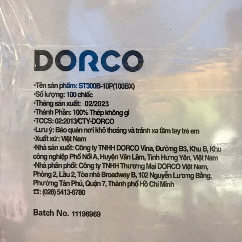 1 Vỉ Lưỡi Lam Dorco St -300 Nhãn Xanh 100 Lưỡi