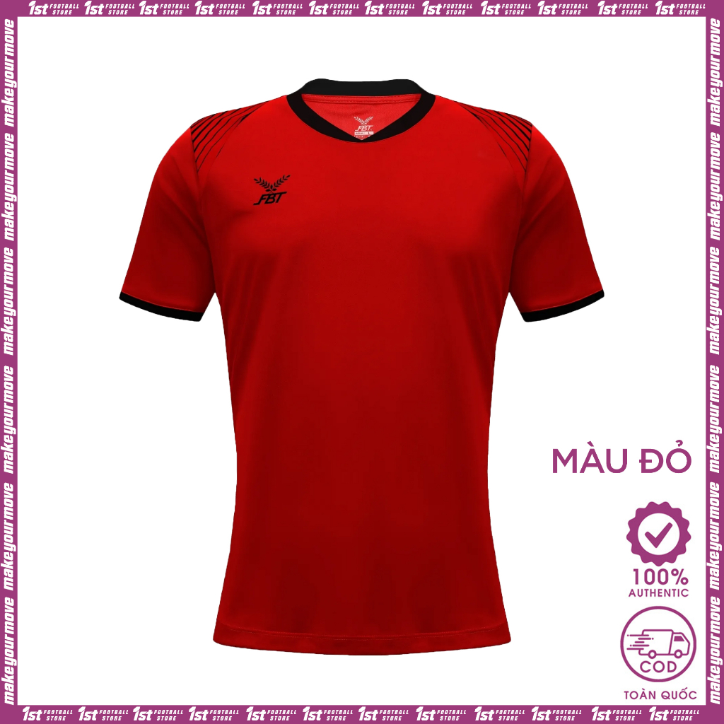 Áo bóng đá trơn cổ tròn mã 12272 - Thương hiệu FBT Thái Lan