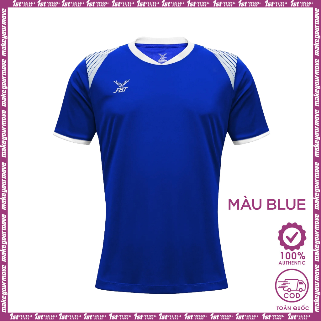 Áo bóng đá trơn cổ tròn mã 12272 - Thương hiệu FBT Thái Lan