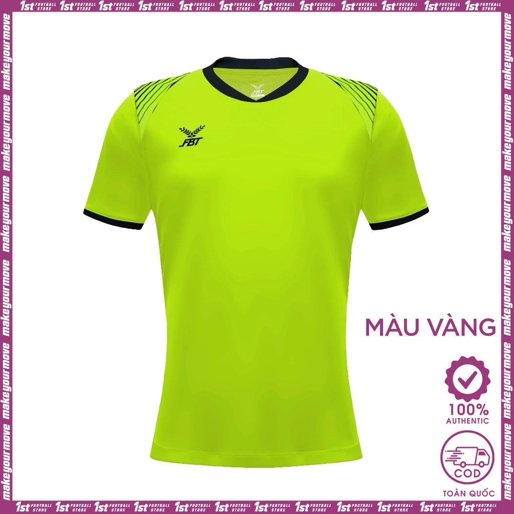 Áo bóng đá trơn cổ tròn mã 12272 - Thương hiệu FBT Thái Lan