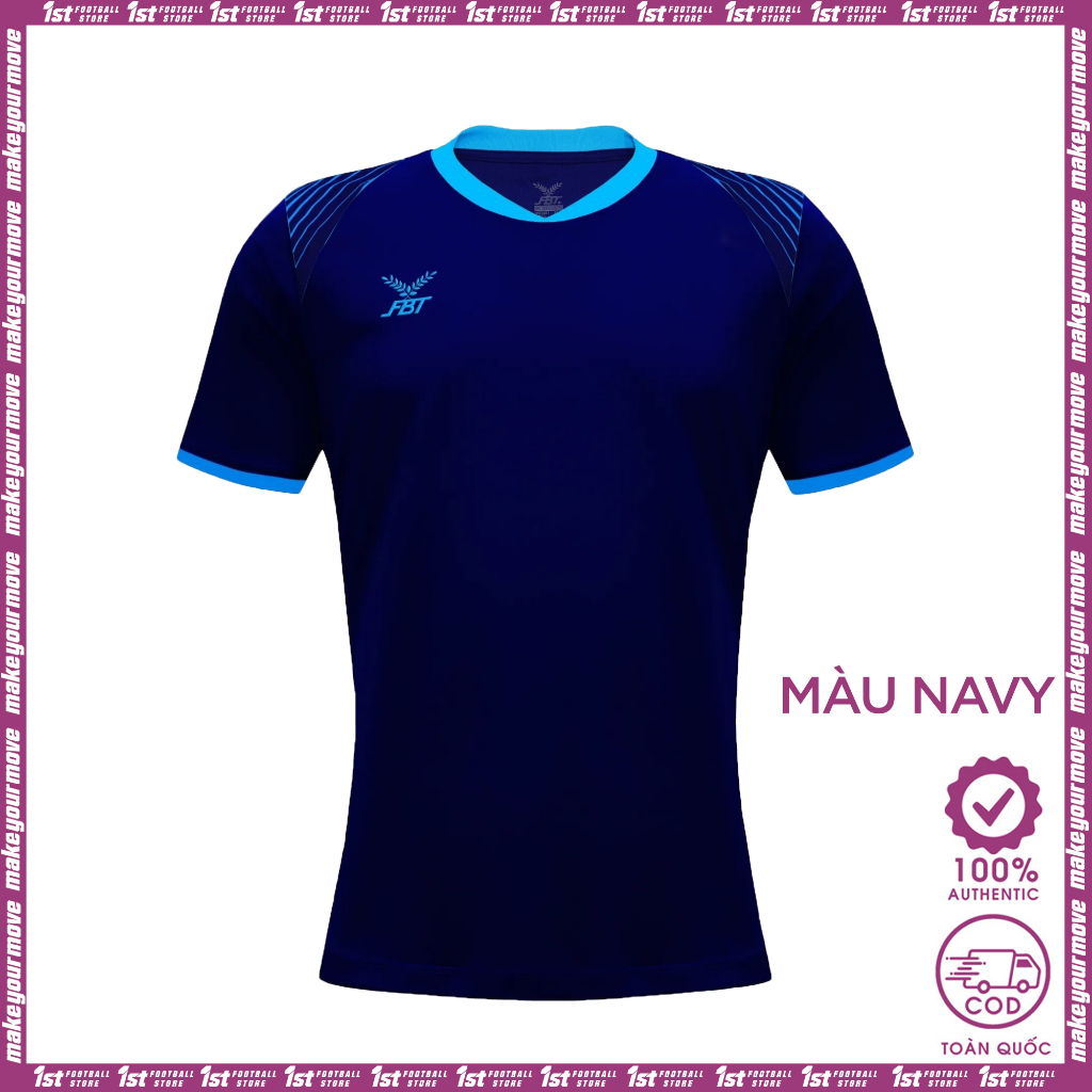 Áo bóng đá trơn cổ tròn mã 12272 - Thương hiệu FBT Thái Lan