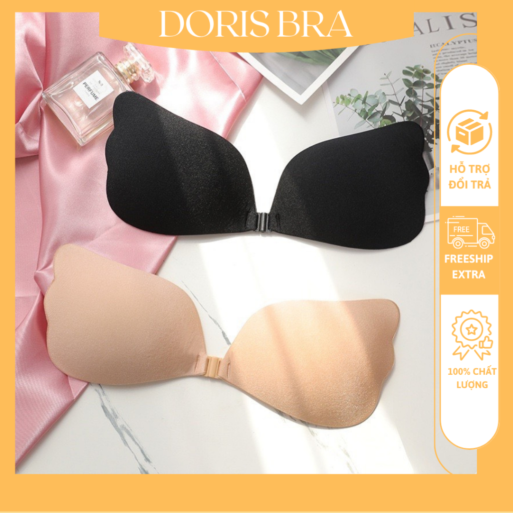 Áo dán cánh tiên, bra dán cài trước ôm nâng ngực sexy mặc váy hở lưng, vai