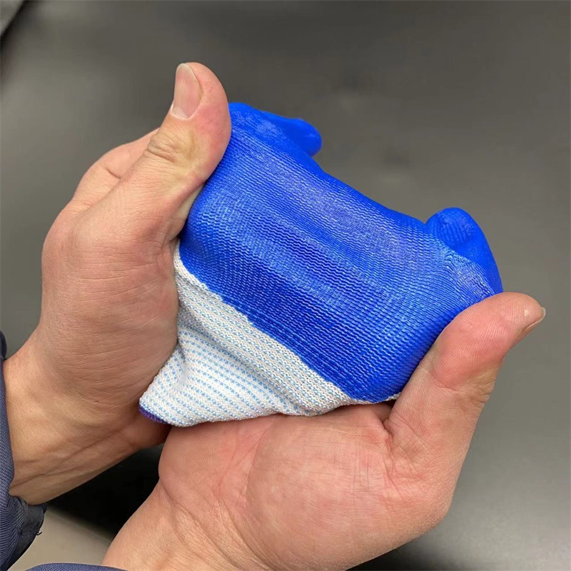 SÉT 10 ĐÔI Găng tay bảo hộ lao động phủ sơn xanh, mã 388, được trang bị cho công nhân bốc xếp hàng hoá, xây dựng...