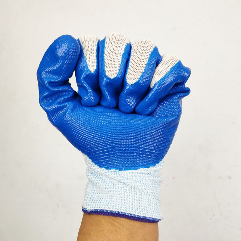 SÉT 10 ĐÔI Găng tay bảo hộ lao động phủ sơn xanh, mã 388, được trang bị cho công nhân bốc xếp hàng hoá, xây dựng...