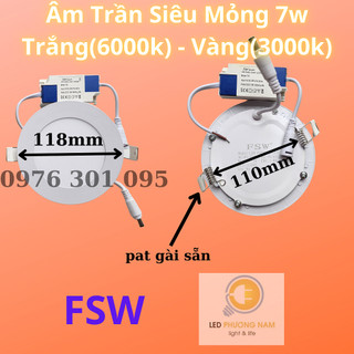 [BH 24 tháng] Bóng đèn led âm trần downlight 7W  Tròn - Vuông