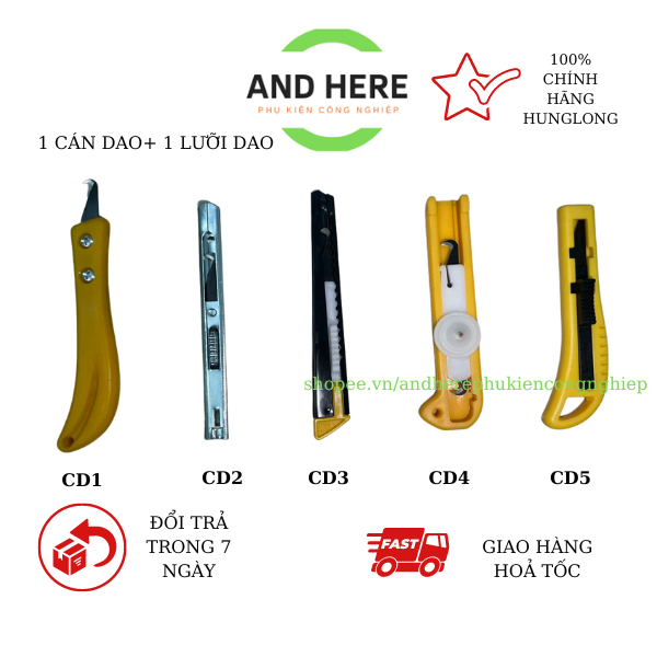 Dao cắt chỉ sợi cán nhựa cán sắt các loại - Hàng chính hãng Hưng Long
