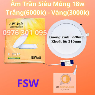 [BH 24 tháng] Bóng Đèn Âm Trần Siêu Mỏng 18W (tròn - vuông)