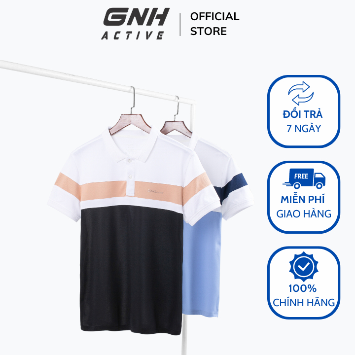 Áo Polo Nam GNH Active Áo Polo Phối Màu Basic Chất Vải Coolmax Kiểu Dáng Thanh Lịch APL23-022