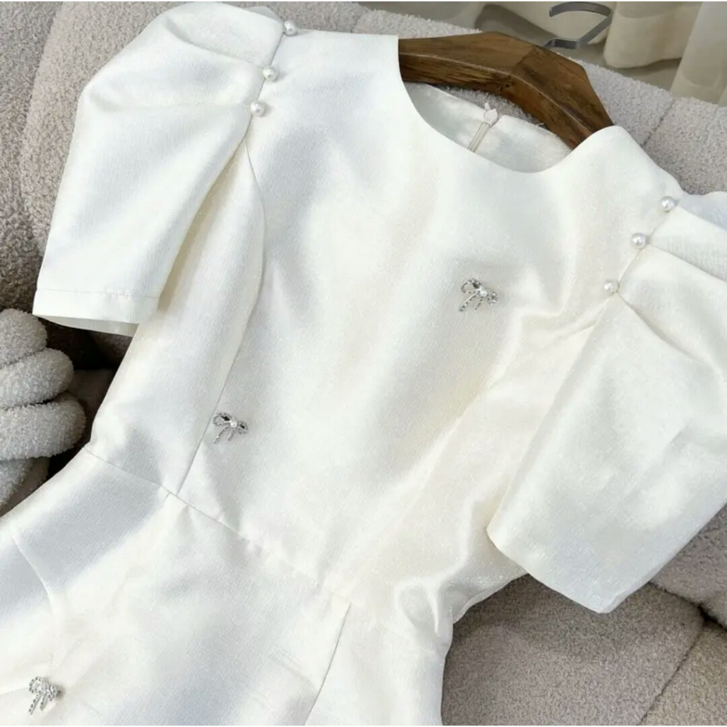 Đầm dự tiệc, đầm công sở tay bồng đính kèm tag đá siêu xinh Lolita Dress