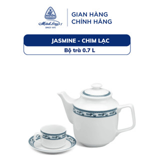 Bộ ấm trà sứ minh long 0.7 l - jasmine - chim lạc