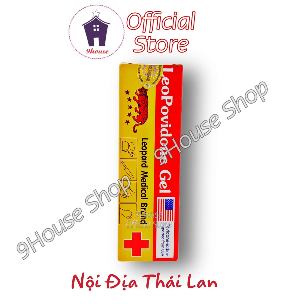 01 Gel Giảm Vết Thương và Vết Bỏng Trên Da Leo Povidone Gel Thái Lan 20gram