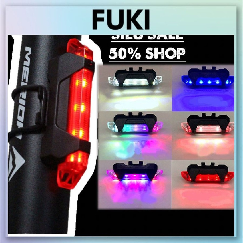 Đèn xe đạp hậu LED thể thao, đèn hậu xe đạp siêu sáng FUKI