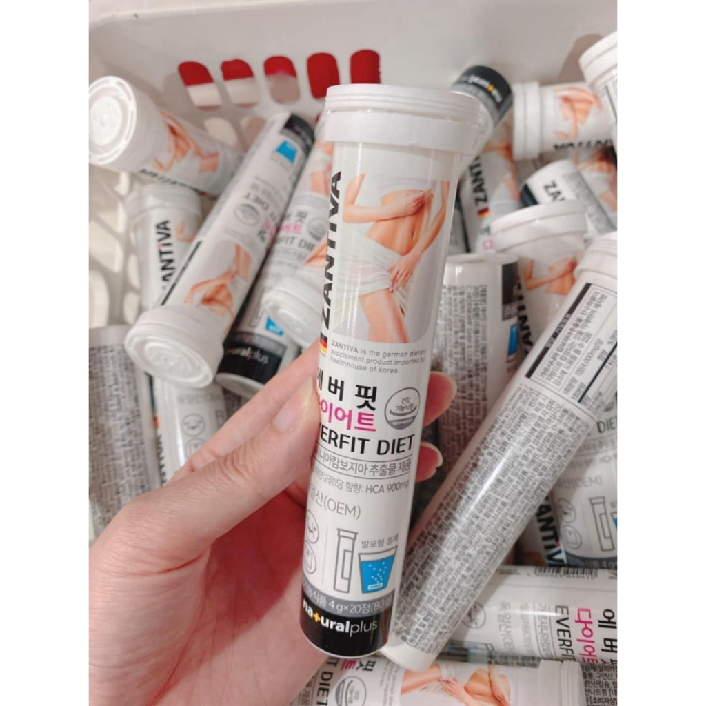 Viên Sủi Giảm Cân Zantiva Everfit Diet Natural Plus Ống 20 viên