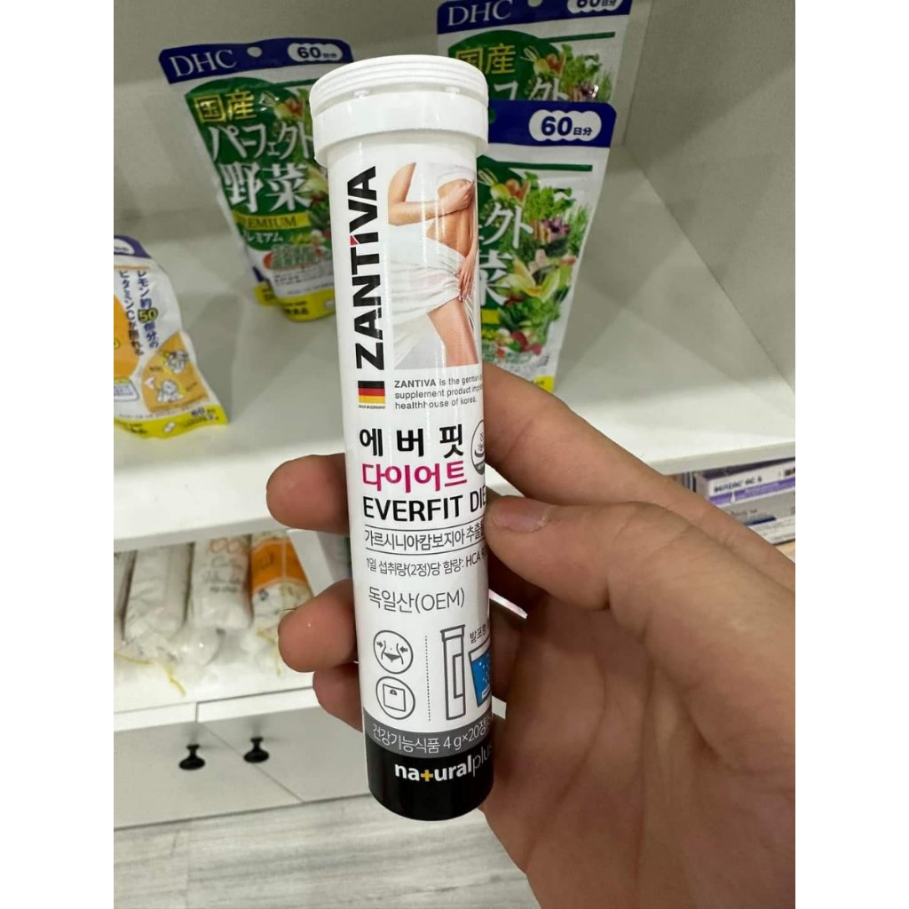 Viên Sủi Giảm Cân Zantiva Everfit Diet Natural Plus Ống 20 viên