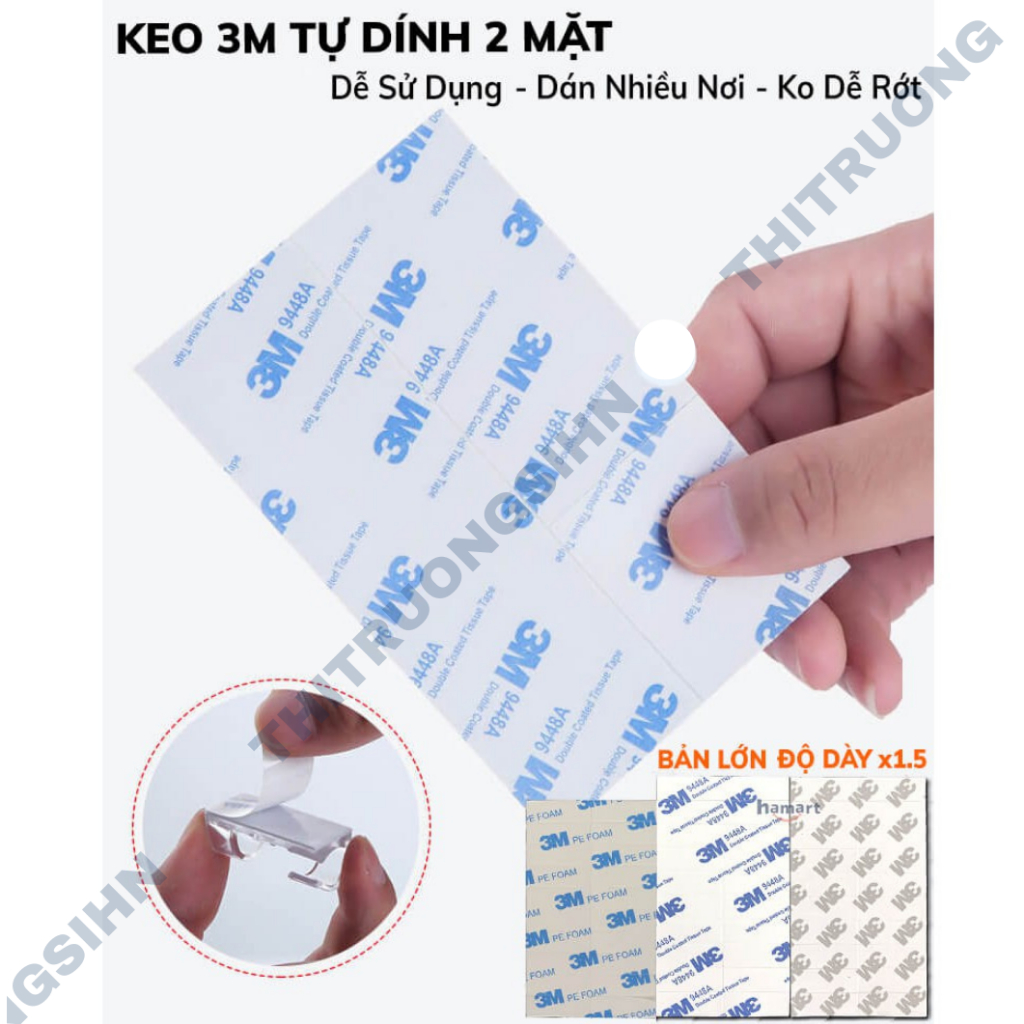 Combo dụng cụ 20 miếng dán tường kẹp cố định dây điện siêu dính tiện lợi keo 3M mới - 3 màu Bikerstorethainguyen eefy1