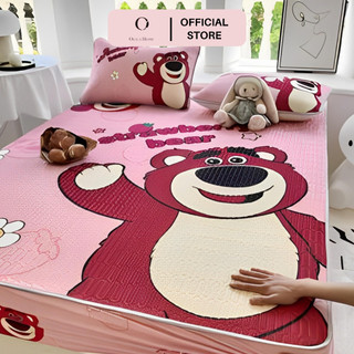 Chiếu điều hòa cao su non 5D bọc đệm chiếu điều hòa cao su non latex họa tiết dis.ney bo chun đệm cao mềm mát