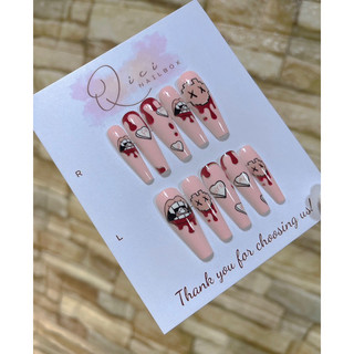 Nailbox thiết kế móng úp Xả hàng size M tặng kèm dán móng sillicon