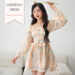 BLEUBIRD Váy tơ organza họa tiết hoa dáng xòe Gardenia Dress