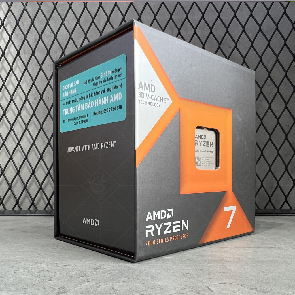 Bộ vi xử lý AMD Ryzen 7 7800X3D / 4.2GHz Boost 5.0GHz / 8 nhân 16 luồng / 104MB / AM5